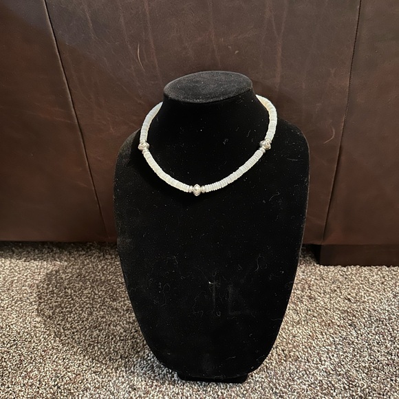Hand Crafted Jewelry - Hand Crafted “One of a Kind” Mother of Pearl & Sterling Silver Necklace.